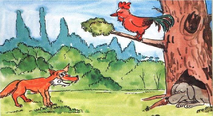 The Fox The Rooster 3 - Aesop ‣ The Fox & The Rooster