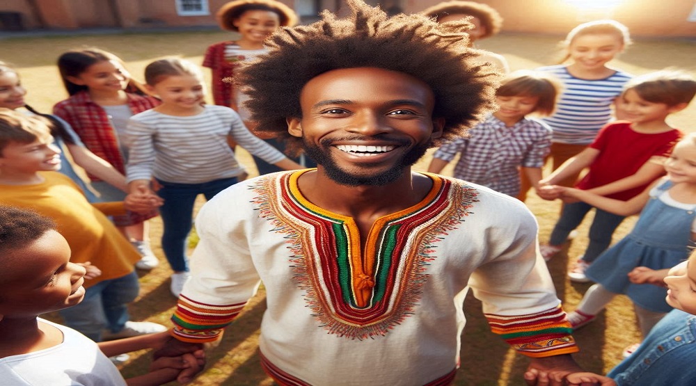 An anthropologist studying the habits and customs of an African tribe found himself surrounded by children most days. So he decided to play a little game with them. He managed to get candy from the nearest town and put it all in a decorated basket at the foot of a tree.